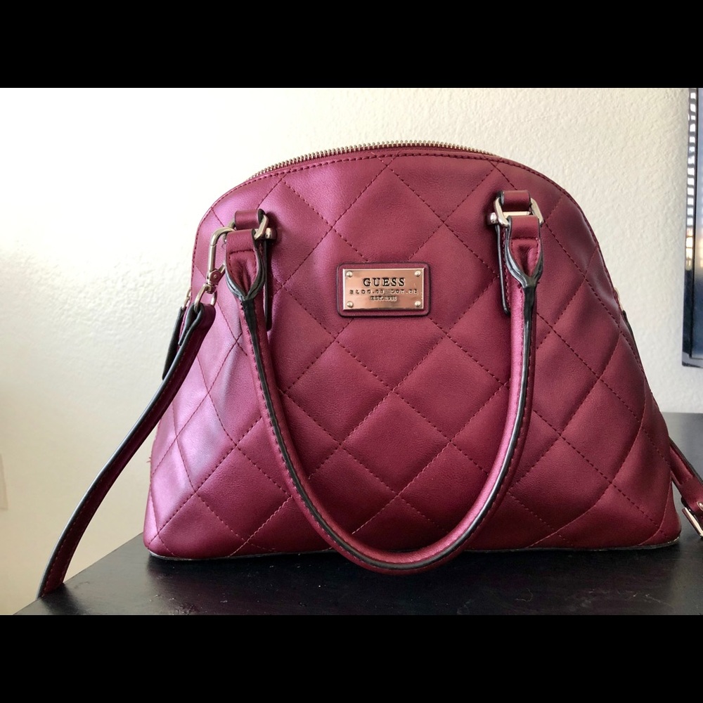 Guess Ophelia Quilted Dome Satchel